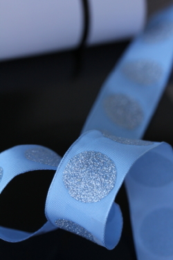 フランス製ワイヤーリボン　Taffetasグリッター 25ミリ幅　