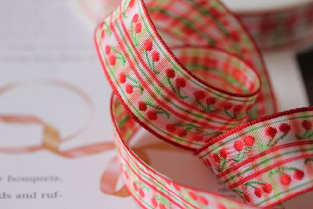 フランス製リボン｜ワイヤーリボン・Cherry：リボン専門店ラテリエ