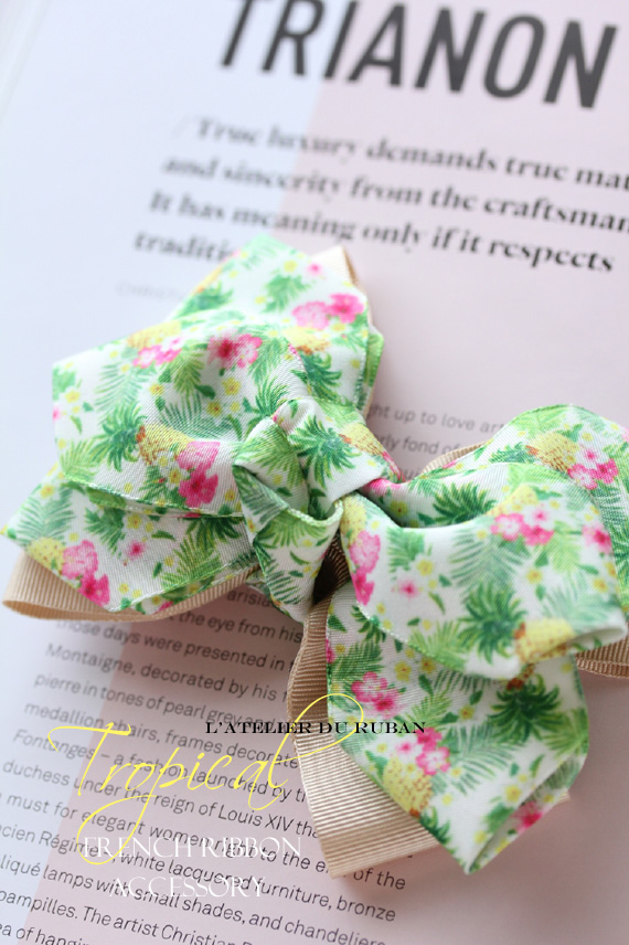 フランス製リボン グログランリボン ベージュ