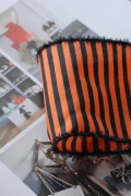 ドイツリボン・Orange Black STRIPES  75ミリ幅　