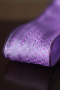 フランス製ワイヤーリボン　ヘリンボーンPurple  40ミリ幅