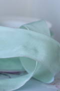 フランス製ワイヤーリボン・スタンダード　Mint green　40ミリ幅　