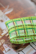 フランス製ワイヤーリボン FRENCH CUTE/Green 40ミリ幅　