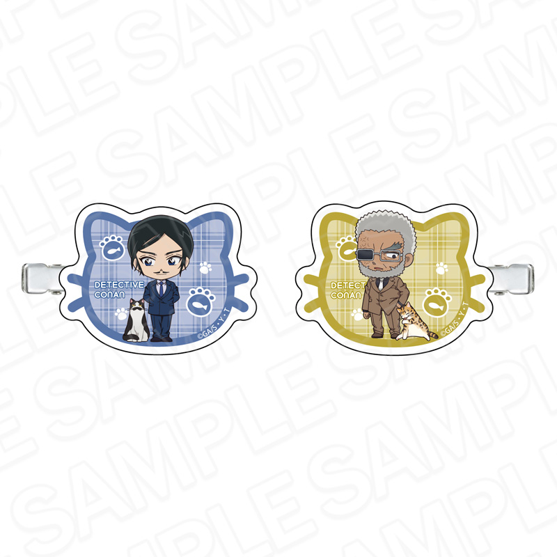 【8月下旬～9月上旬頃発送予定】名探偵コナン　アクリルヘアクリップ　諸伏高明&黒田兵衛　デフォルメねこ ver.4【予約期間：2025年5/19～6/1】