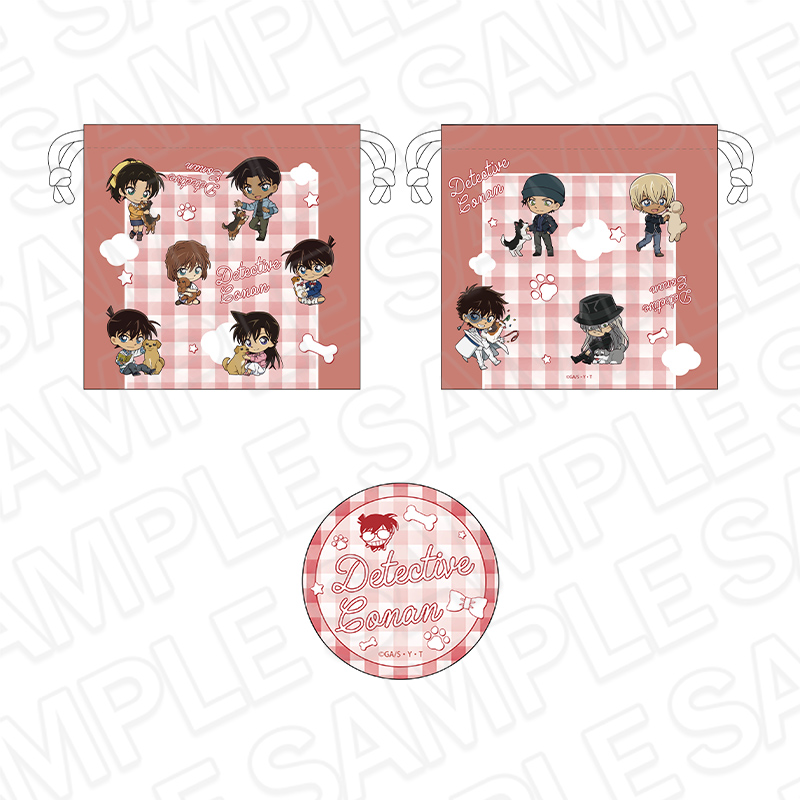 【2026年2月下旬～3月中旬頃発送予定】名探偵コナン　巾着&缶ミラーセット　デフォルメいぬ ver.2【予約期間：2025年11/21～2025年12/7】