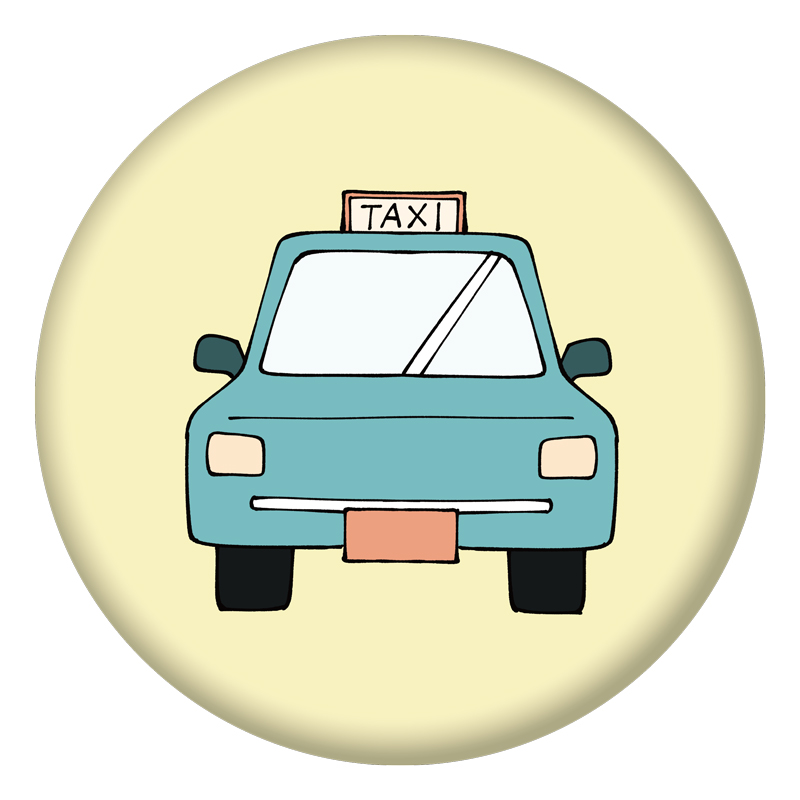 ドラマ「日曜の夜ぐらいは...」缶バッジ（タクシー）