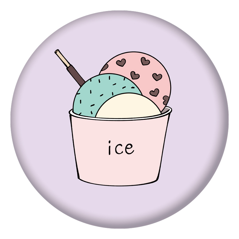 ドラマ「日曜の夜ぐらいは...」缶バッジ（アイス）