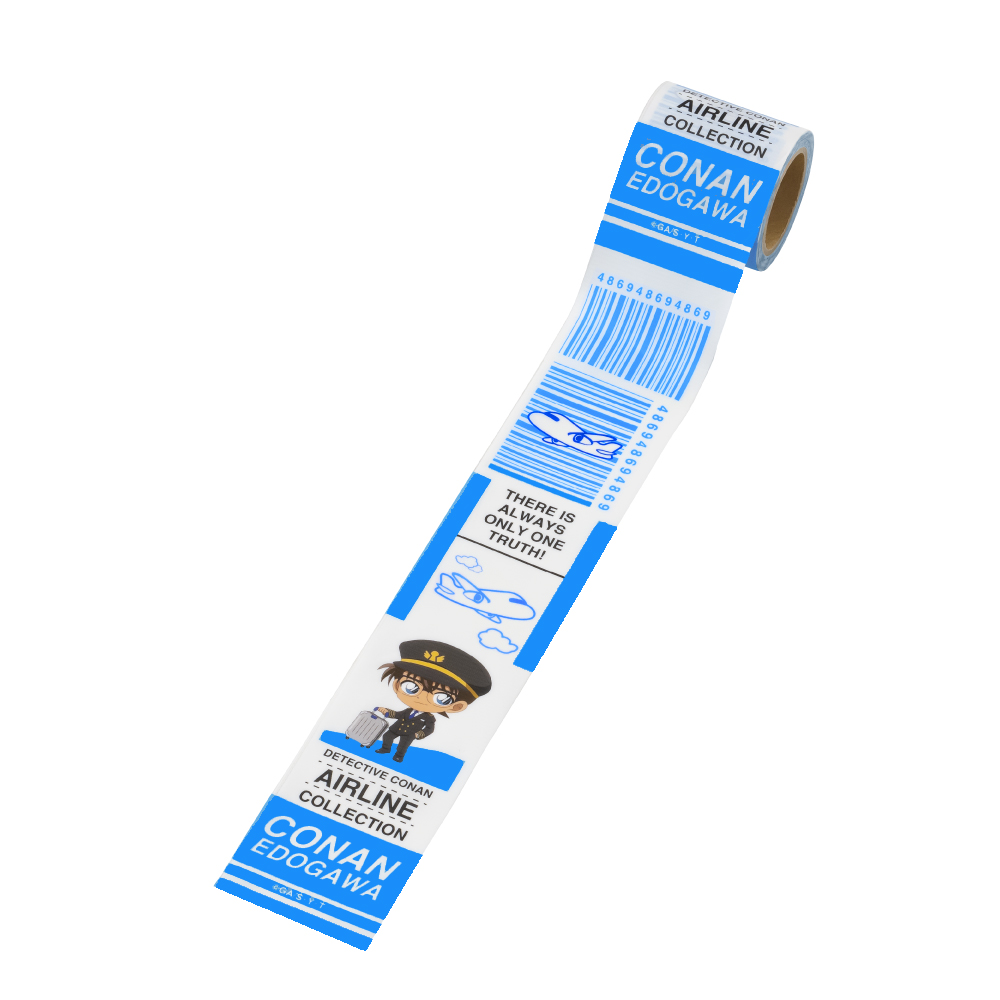名探偵コナン　エアラインコレクション　バーコードタグ風養生テープ　江戸川コナン