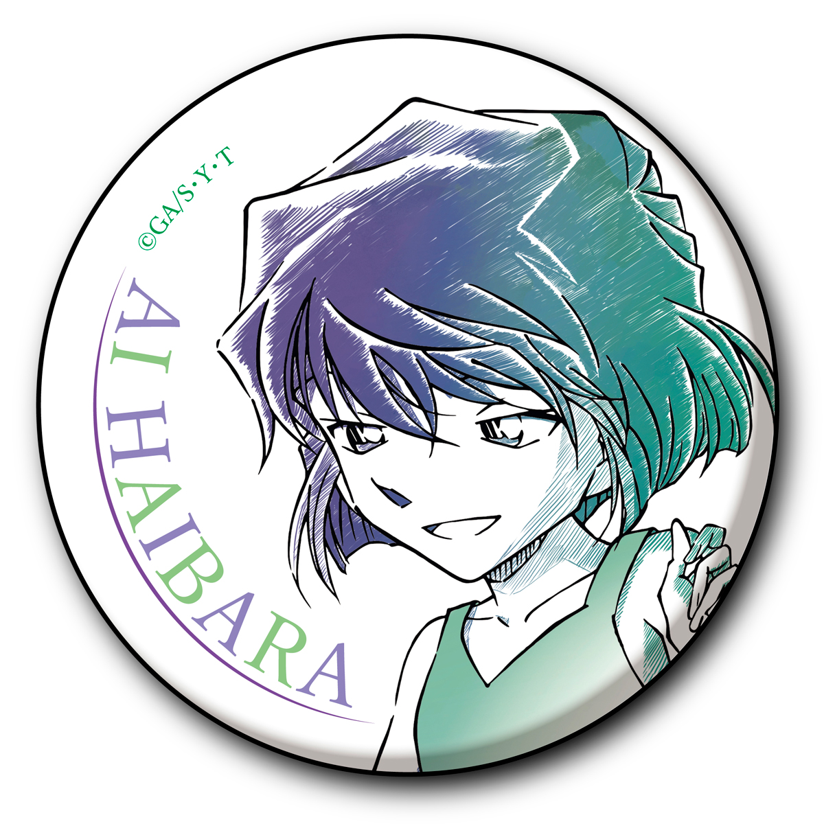 名探偵コナン　ペンシルアート　缶バッジコレクション　灰原哀