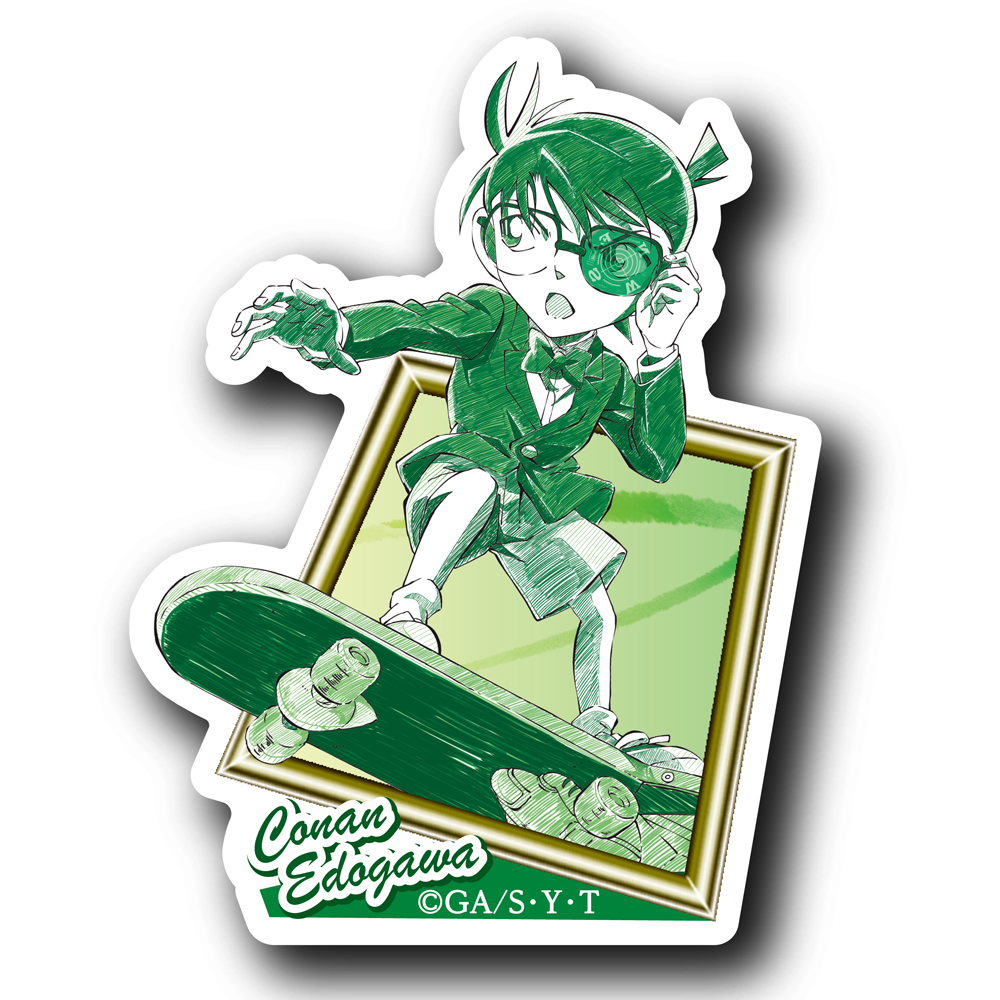 名探偵コナン　ペンシルアート　ステッカーコレクション　江戸川コナン