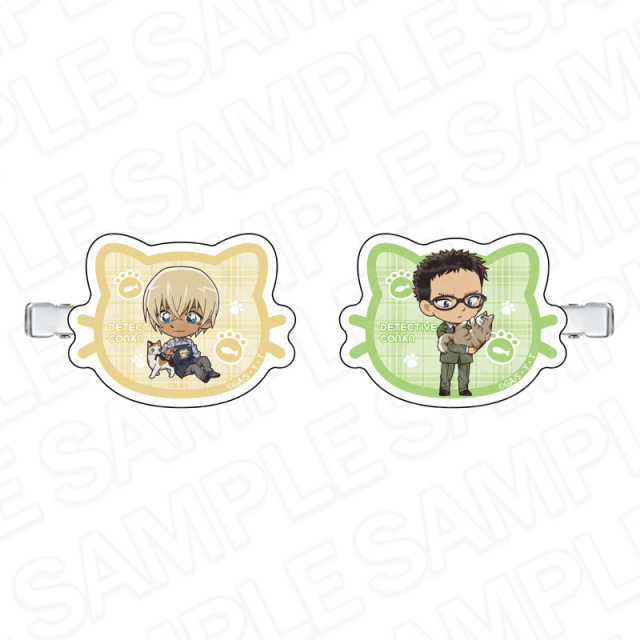 【8月下旬～9月上旬頃発送予定】名探偵コナン　アクリルヘアクリップ　安室透&風見裕也　デフォルメねこ ver.4【予約期間：2025年5/19～6/1】