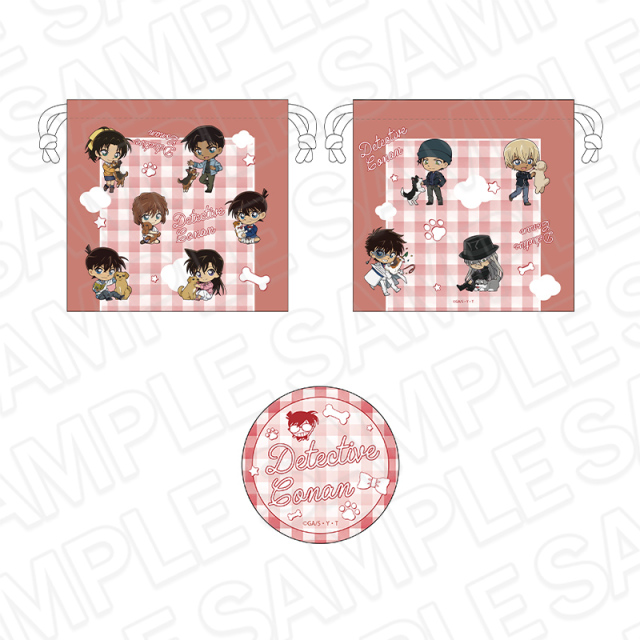 【2026年2月下旬～3月中旬頃発送予定】名探偵コナン　巾着&缶ミラーセット　デフォルメいぬ ver.2【予約期間：2025年11/21～2025年12/7】