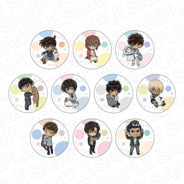 【2022年2月下旬発売予定】1個【ランダム】　名探偵コナン　カンバッジ(ブラインド)　デフォルメねこ ver.　pcs