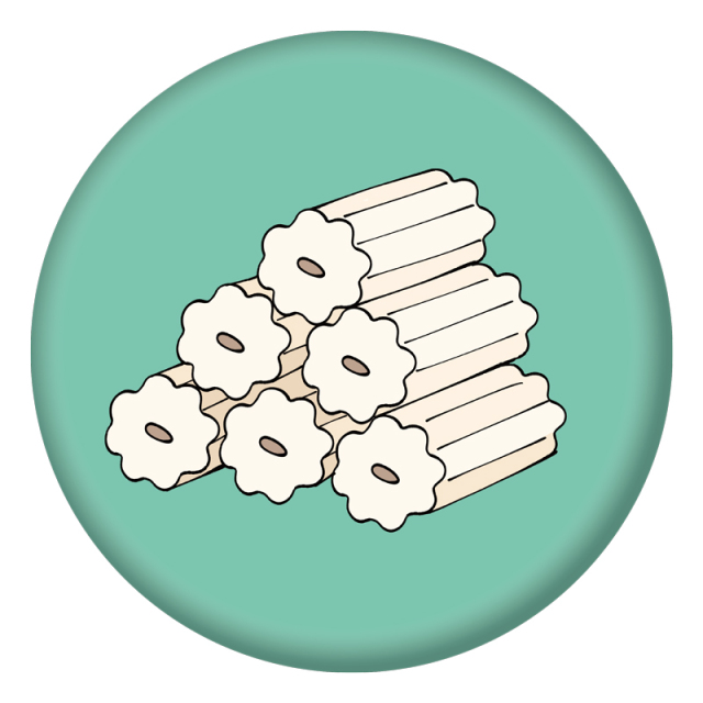 ドラマ「日曜の夜ぐらいは...」缶バッジ（ちくわぶ）