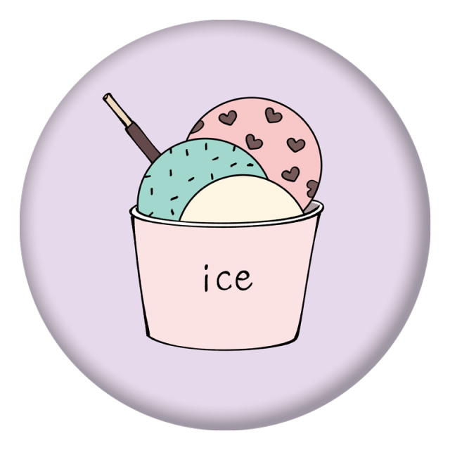 ドラマ「日曜の夜ぐらいは...」缶バッジ（アイス）