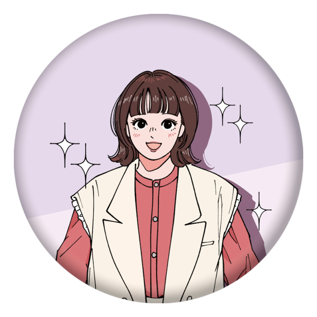 ドラマ「日曜の夜ぐらいは...」缶バッジ（岸田サチ）