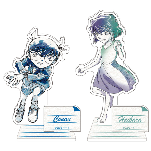 名探偵コナン　ペンシルアート　アクリルスタンドコレクションVol.4　江戸川コナン&灰原哀