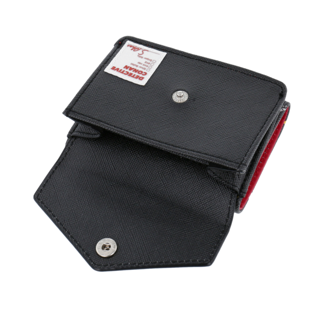 名探偵コナン　財布　二つ折り　黒革　公式　レザーウォレット　希少 名探偵コナン フサエブランド 二つ折り財布【4次受注：2019年6月