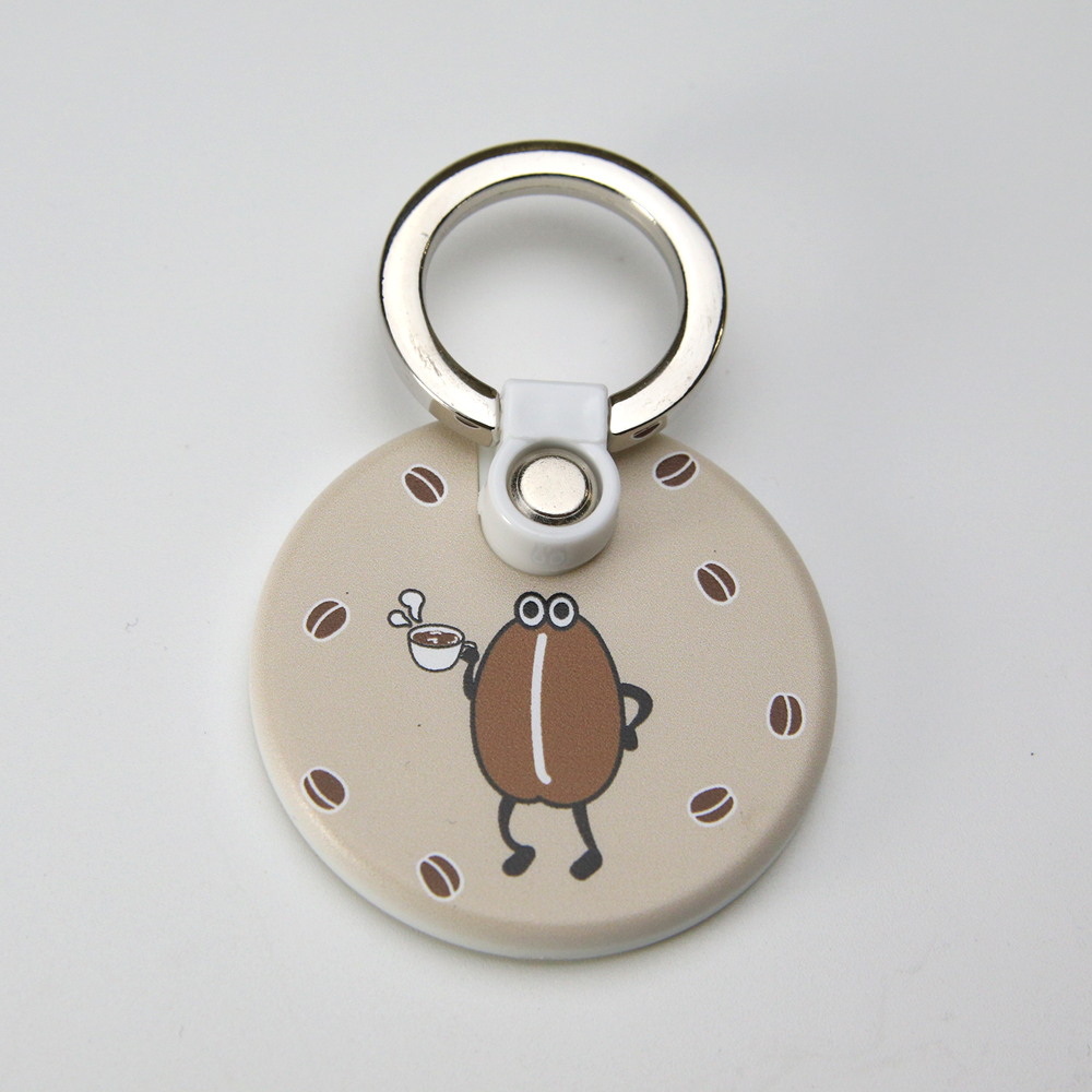 ドラマ「たとえあなたを忘れても」番組公式キャラクター　コーヒー豆くん スマホリング【劇中登場】（カフェオレ）