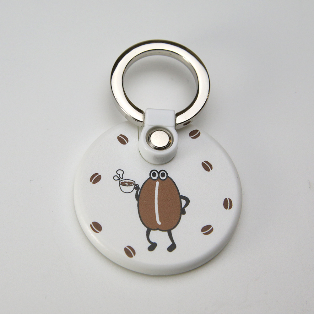 ドラマ「たとえあなたを忘れても」番組公式キャラクター　コーヒー豆くん スマホリング【劇中登場】（ホワイト）