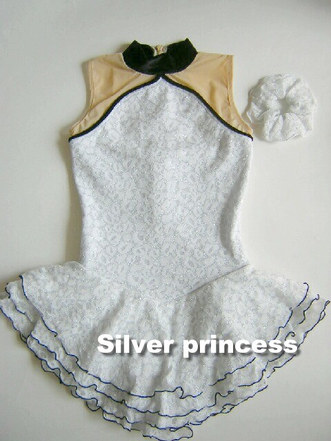 御注文製作品★Princess セレクト★豪華３重レースフィギュアスケートコスチューム★ＴＮＰＳ１Ｗ★120,130,135,140,150,155,大人Ｓ