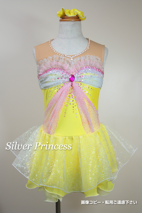 送料無料オーダー★★Ｊ１5番★Silver princess限定販売★日本製Jドレス★フルオーダー大会用スケートコスチューム★