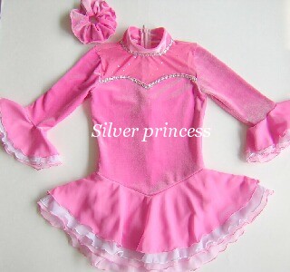 オーダー品★PV200番★大粒ストーンが光る♪フィギュアスケートコスチューム★子供各サイズ