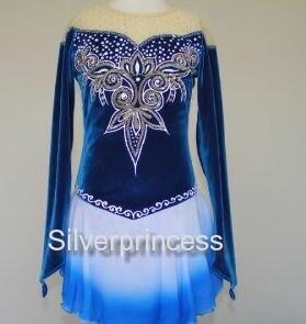 送料無料★アメリカへフルオーダー！大会用フィギュアスケートコスチューム