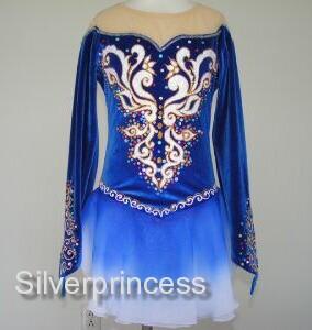 送料無料★アメリカへフルオーダー！大会用フィギュアスケートコスチューム