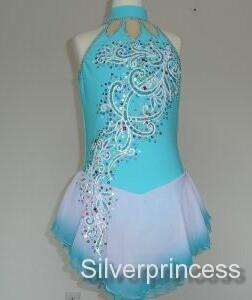 送料無料★アメリカへフルオーダー！大会用フィギュアスケートコスチューム