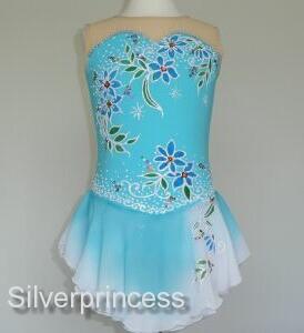 送料無料★アメリカへフルオーダー！大会用フィギュアスケートコスチューム