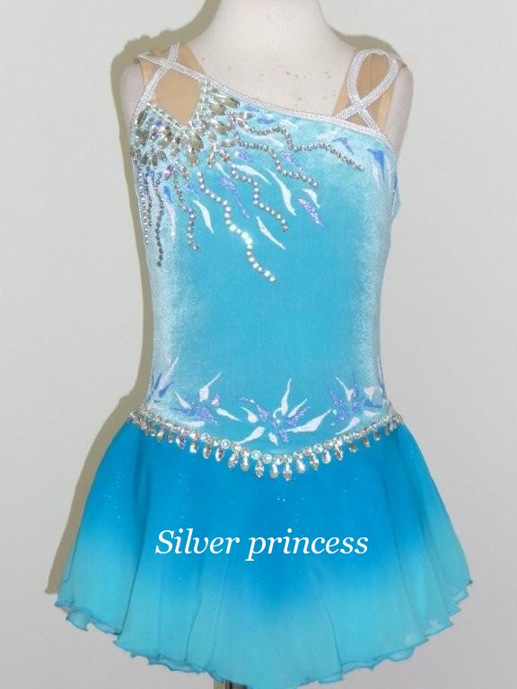送料無料★TNB238★水のイメージ★フルオーダー★大会用フィギュアスケートコスチューム★