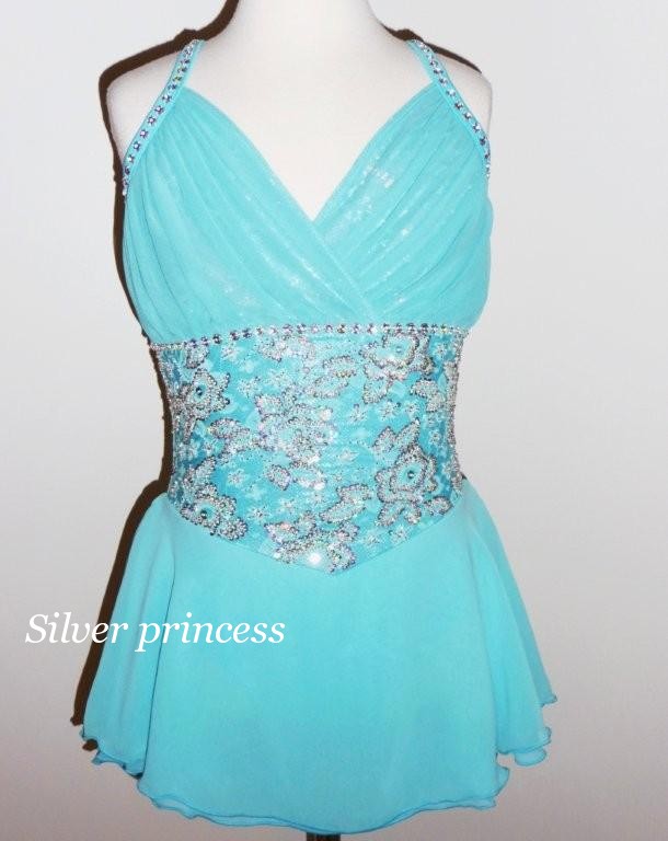 送料無料★TNB263★エレガント♪大会用フィギュアスケートコスチューム★