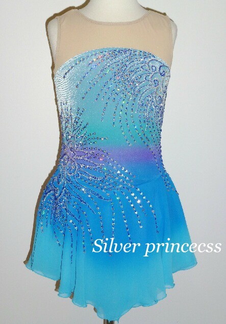 送料無料★TNB347★フルオーダー大会用フィギュアスケートコスチューム★