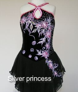 送料無料★アメリカへフルオーダー！大会用フィギュアスケートコスチューム