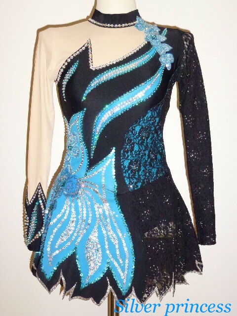 送料無料★TNBK132★フルオーダ-★大会用フィギュアスケートコスチューム★