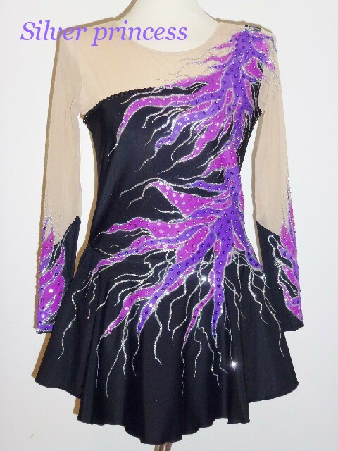 送料無料★TNBK142★フルオーダー★大会用フィギュアスケートコスチューム★