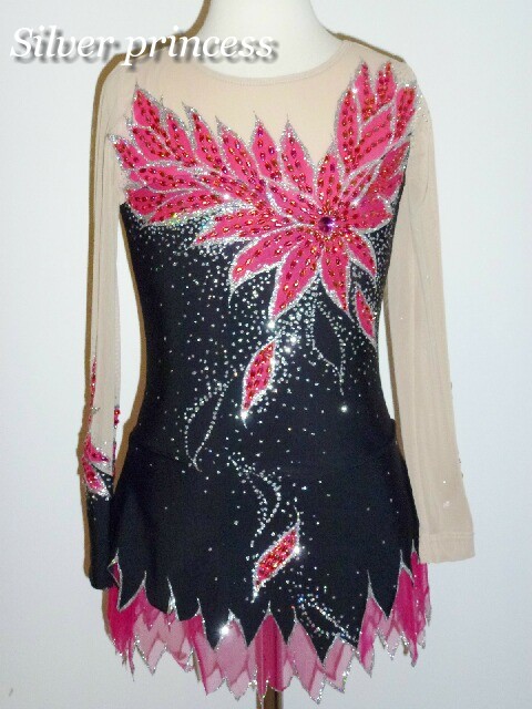 送料無料★TNBK146★フルオーダー★大会用フィギュアスケートコスチューム★