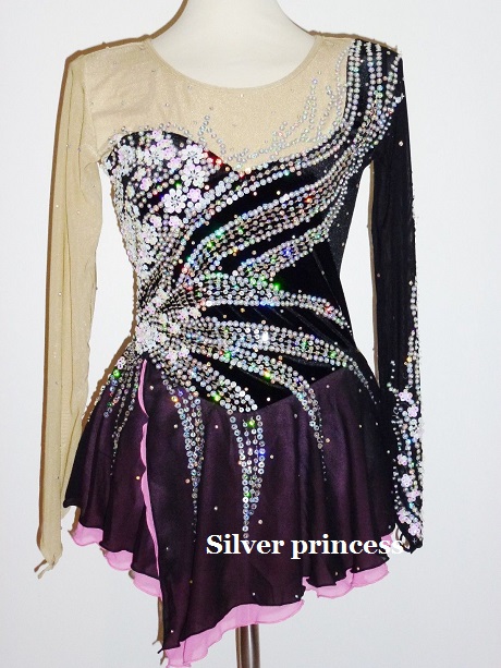 送料無料★TNBK162番★フルオーダー★大会用フィギュアスケートコスチューム