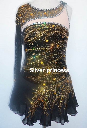 送料無料★TNBK170番★フルオーダー★大会用フィギュアスケートコスチューム