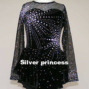 送料無料★アメリカへフルオーダー！大会用フィギュアスケートコスチューム