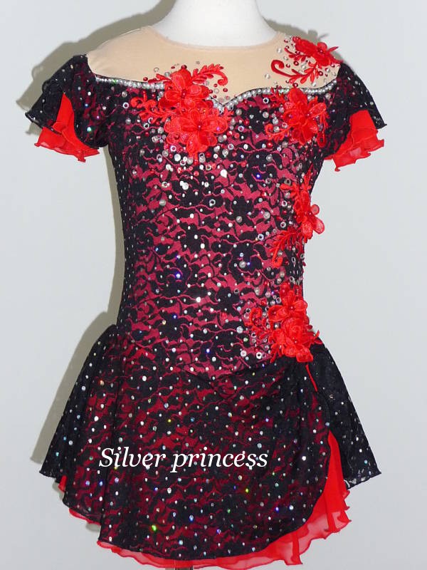 送料無料★TNBK90★フルオーダー大会用フィギュアスケートコスチューム★