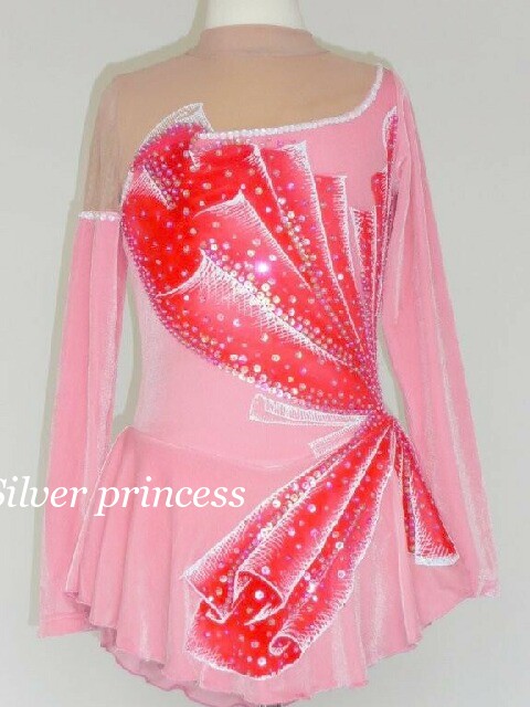 送料無料★TNPK177★フルオーダー大会用フィギュアスケートコスチューム★
