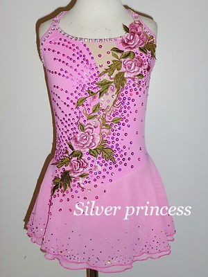 送料無料★TNPK253番★フルオーダー★大会用フィギュアスケートコスチューム★