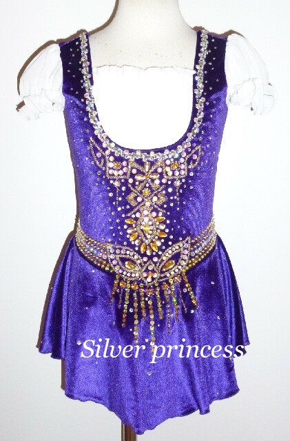 送料無料★TNPU119★フルオーダー☆大会用フィギュアスケートコスチューム★