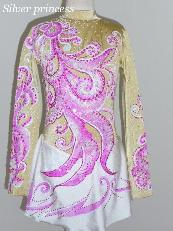 送料無料★TNPU75★フルオーダー大会用フィギュアスケートコスチューム★