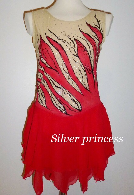 送料無料★TNR217★フルオーダー★大会用フィギュアスケートコスチューム★