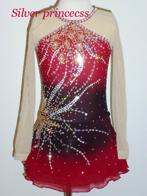 送料無料★TNR222★フルオーダー★大会用フィギュアスケートコスチューム★