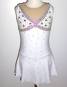 送料無料★TNW64★フルオーダー★初夏のさわやか大会用フィギュアスケートコスチューム★各サイズ