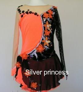 送料無料★アメリカへフルオーダー！大会用フィギュアスケートコスチューム